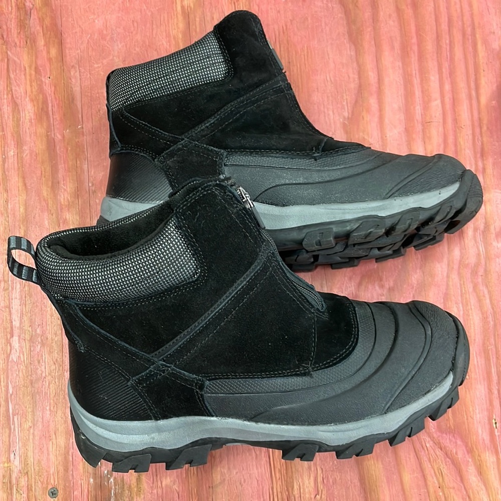 Lands’ End Mens Black Winter Boots